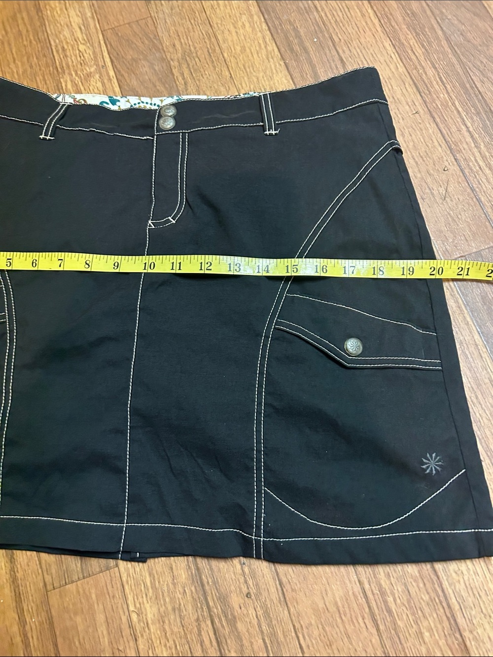 Athleta Black Skort with White Contrast Stitching - Picture 9 of 9